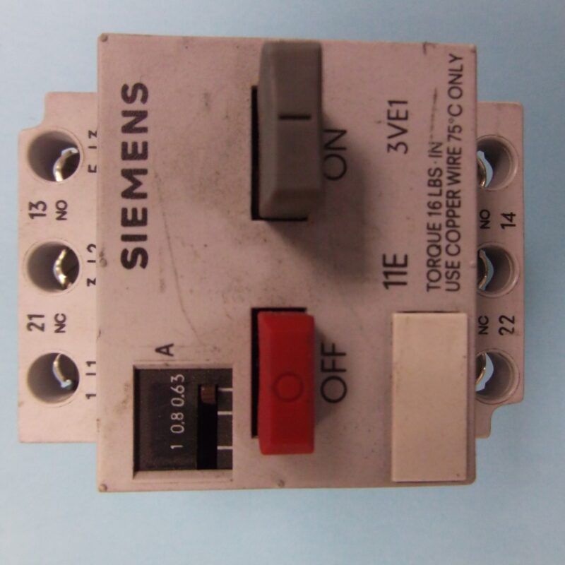 Siemens 3VE 1010 - 2F Starter Protector