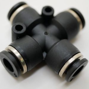 6mm 4-Way Connector – Quick Fit Tube Coupling