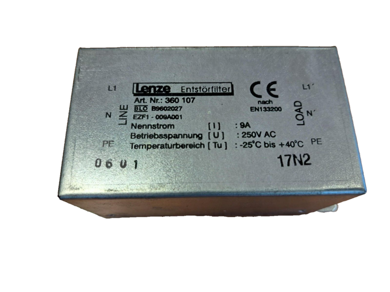 LENZE 360 107 FILTER 1 LENZE 360 107 FILTER 1