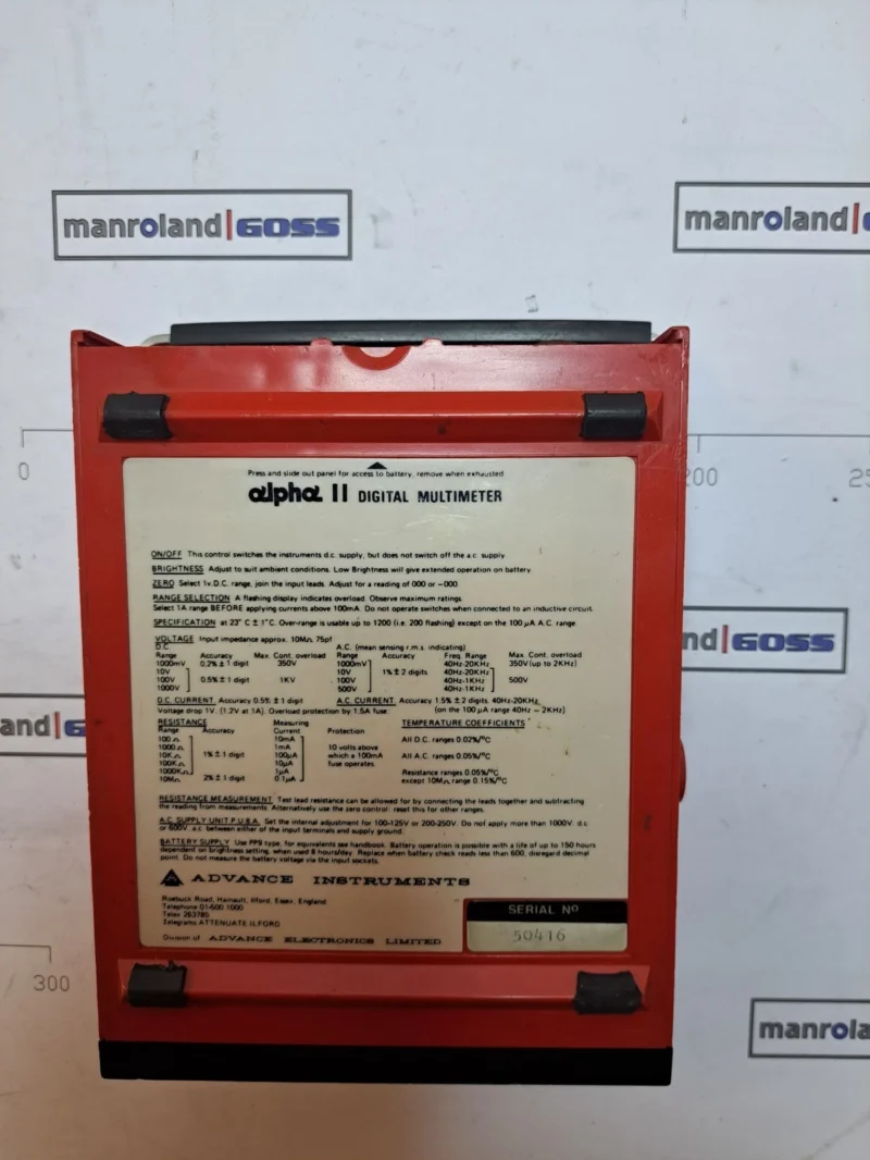 Advance Instruments Alpha 2 Digital Multimeter #2