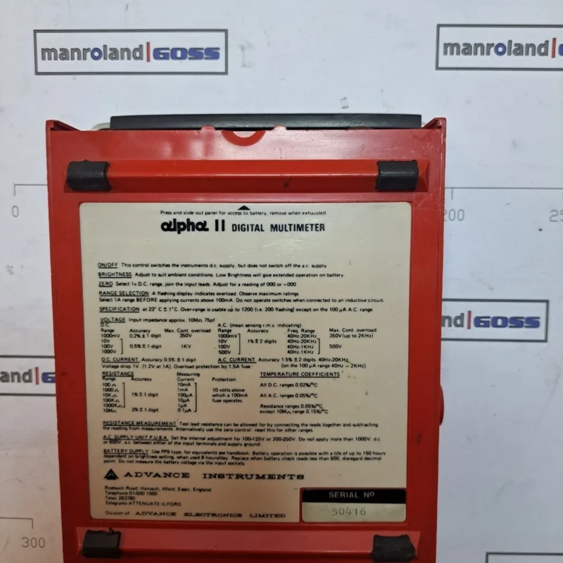 Advance Instruments Alpha 2 Digital Multimeter #2