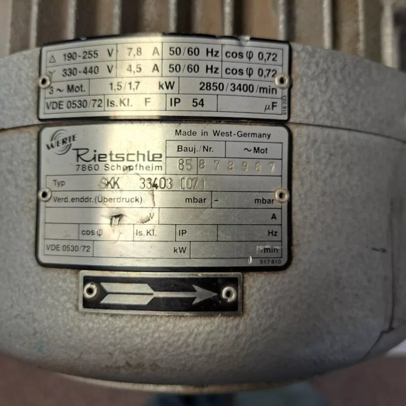 Werie Rietschle SKK33403(07) Vacuum Pump#3