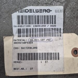 C6.011.127/02 Torsion bar